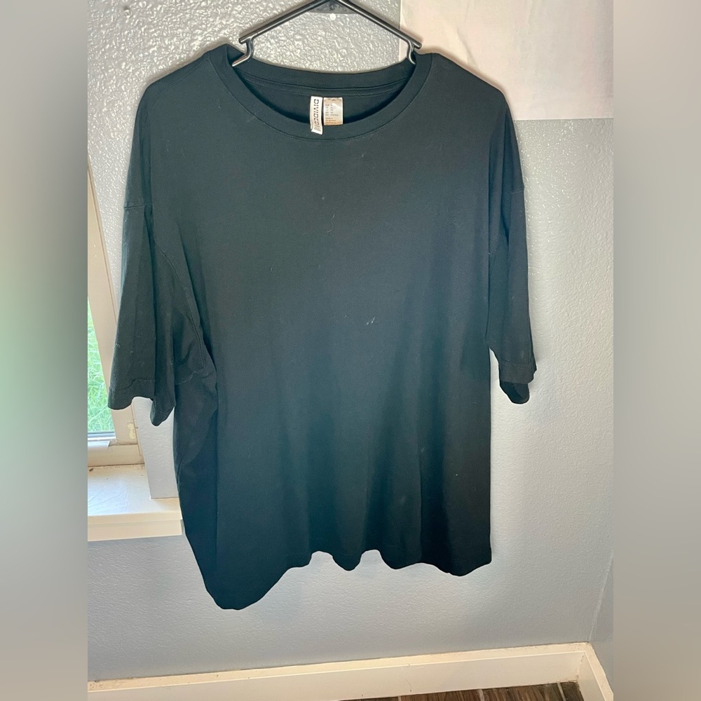 H&M solid black oversized t-shirt